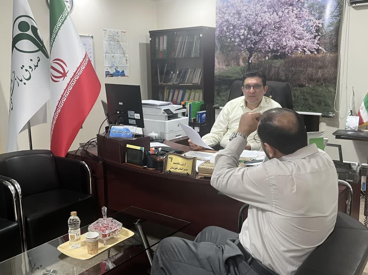 میز خدمت مدیر صندوق استان آرش رشادتمند