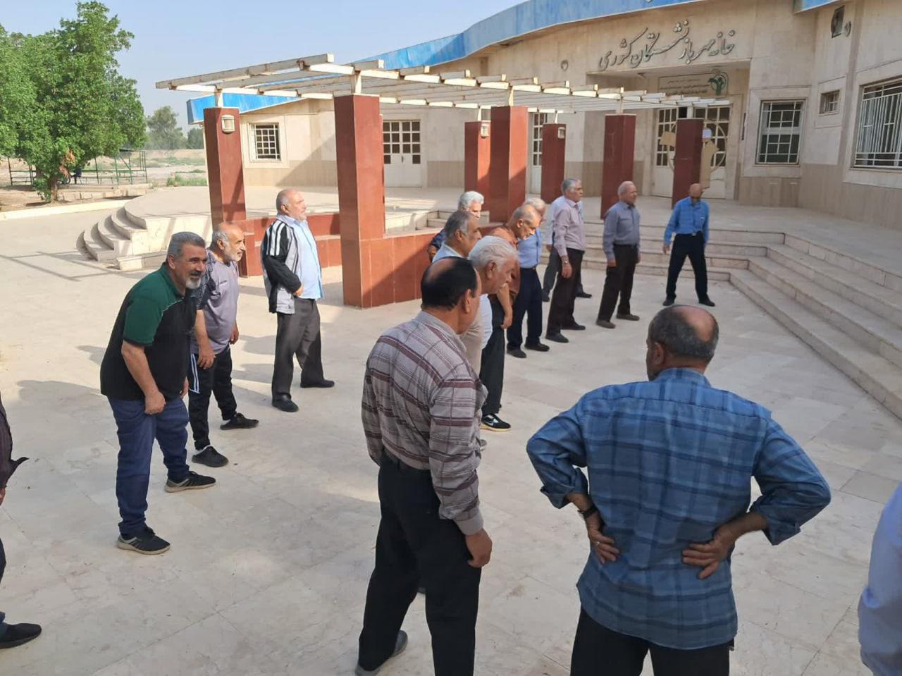 ورزش صبحگاهی بازنشستگان استان خوزستان - خانه امید -  مهناز محمدپور