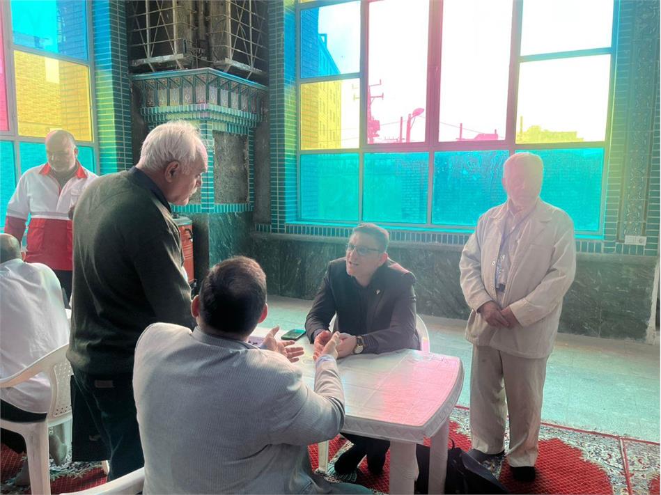 میز خدمت صندوق بازنشستگی کشوری مدیریت استان خوزستان در مصلی نماز جمعه اهواز